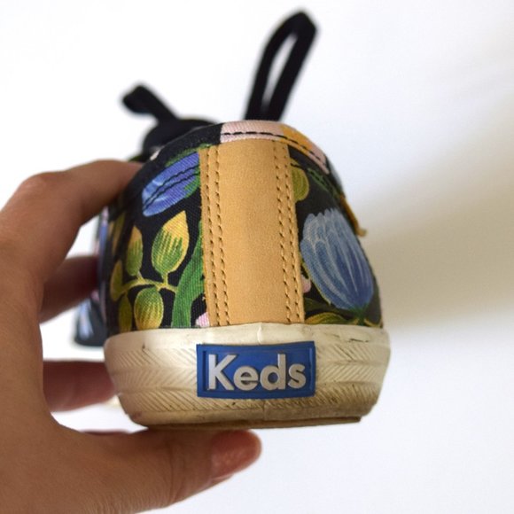 Limited Edition Keds x Rifle Paper Co Champion Black Floral Sneaker - Picture 4 of 8